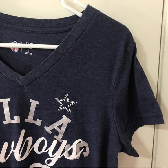 NFL x Dallas cowboys womens vneck short sleeve tee size Large - Picture 4 of 10